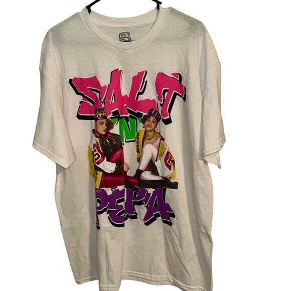 SALT N PEPA 90s Vintage Inspired Graphic Tee in White Size Unisex XL New w/ Tag - Picture 8 of 11